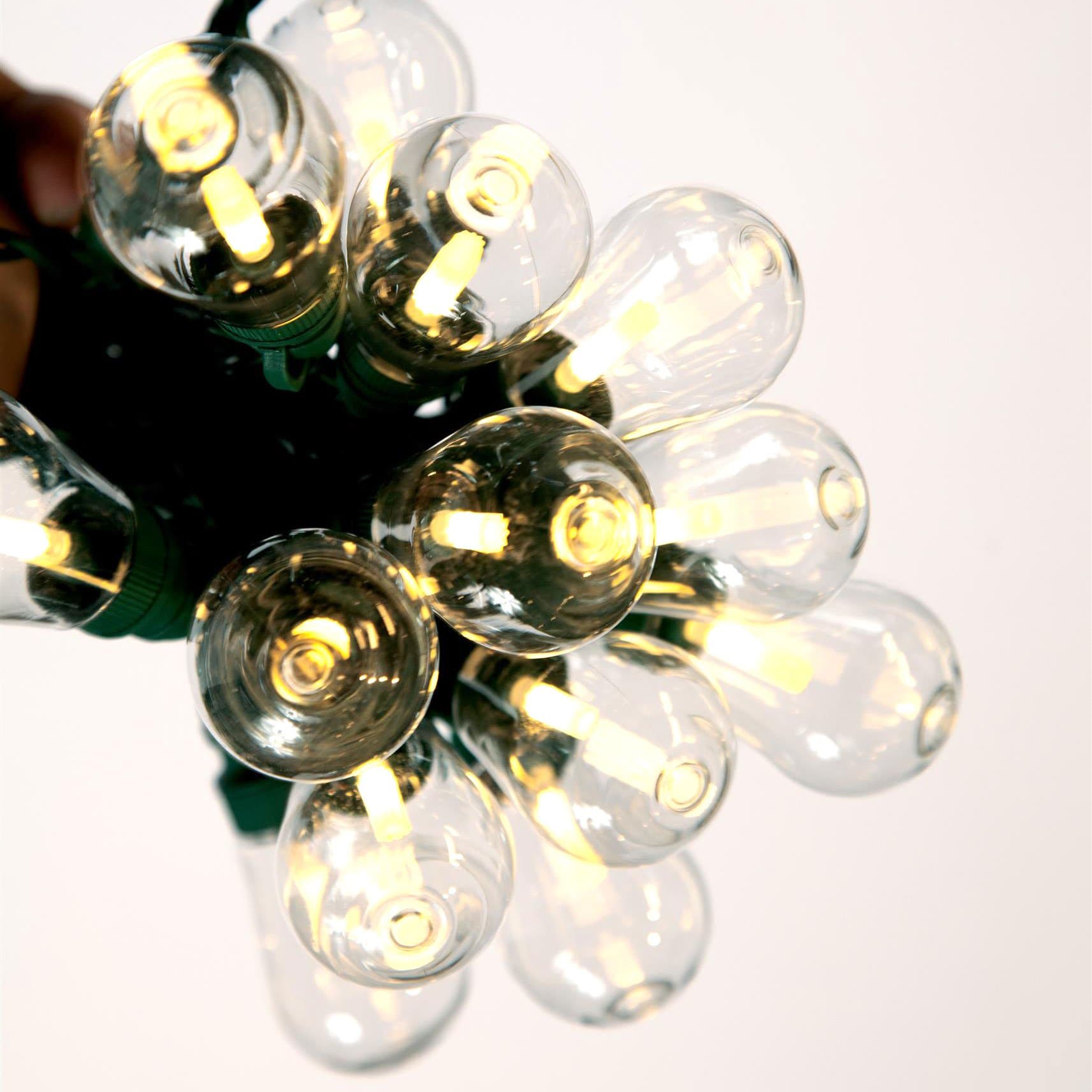 25-Light Edison LED, 36 X 8 X 12-Inch, Warm White on Black Wire