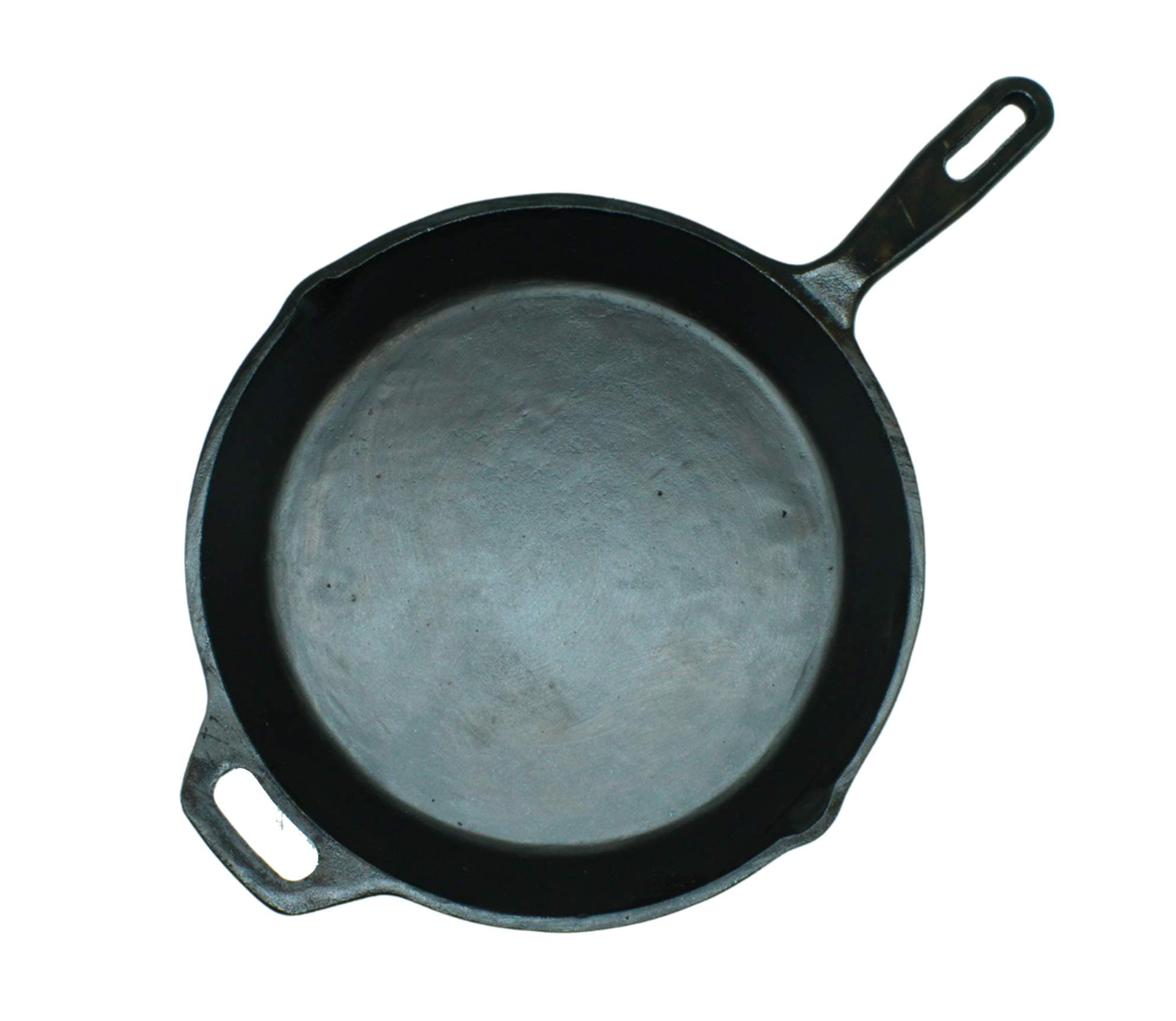 Trilonium Induction Base Cast Iron Fry Pan, Black