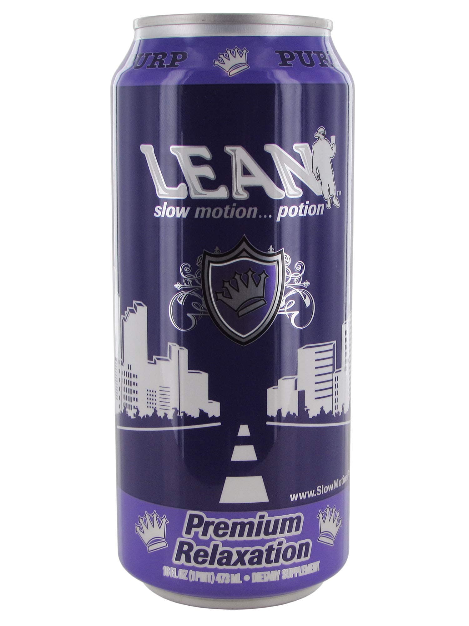 Lean Slow Motion Potion Premium Relaxation Beverage 24 Cans (Purp)
