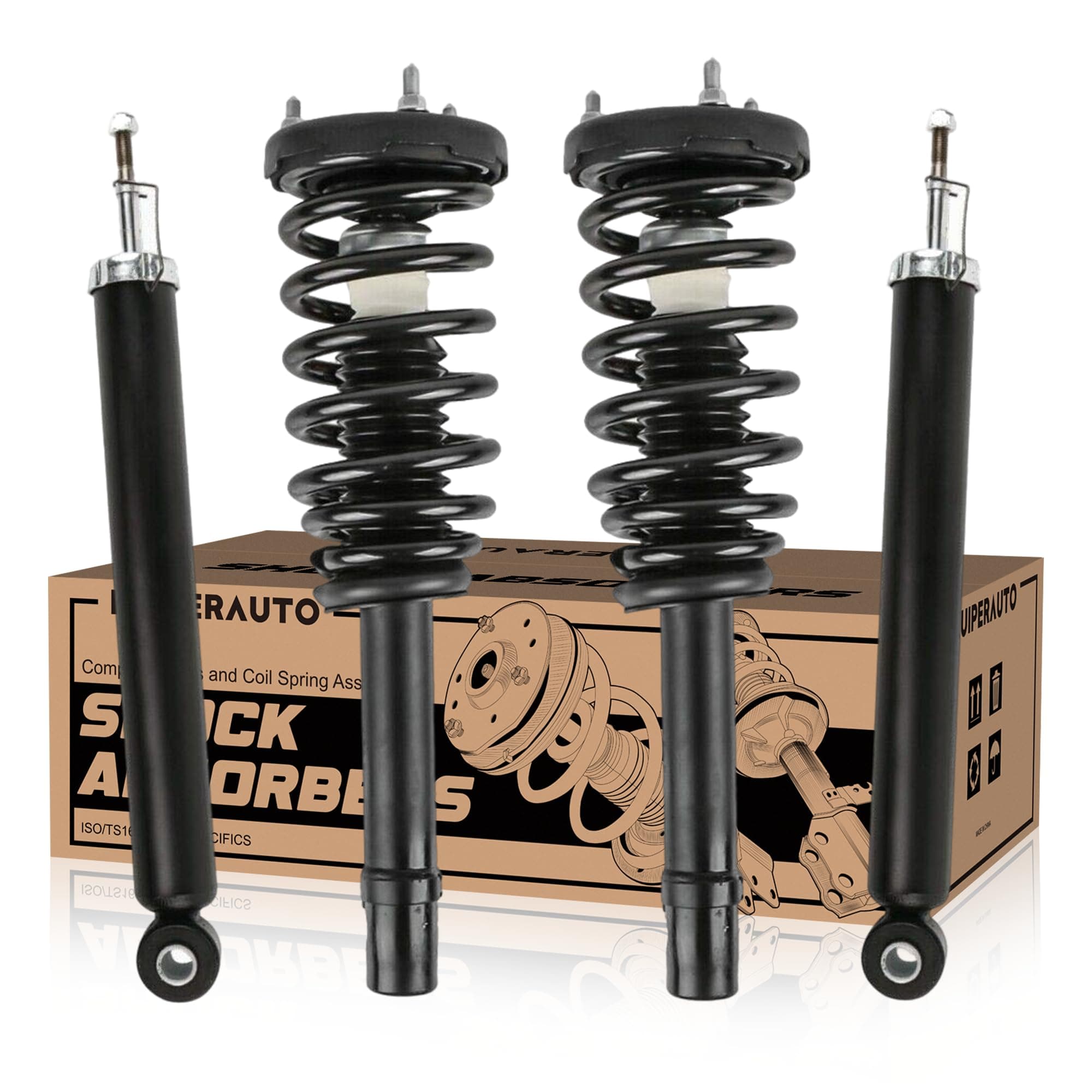 4PCS Rear and Front Struts Shocks Absorbers Compatible for 2006-2010 Hyundai Sonata Azera 172281 349060