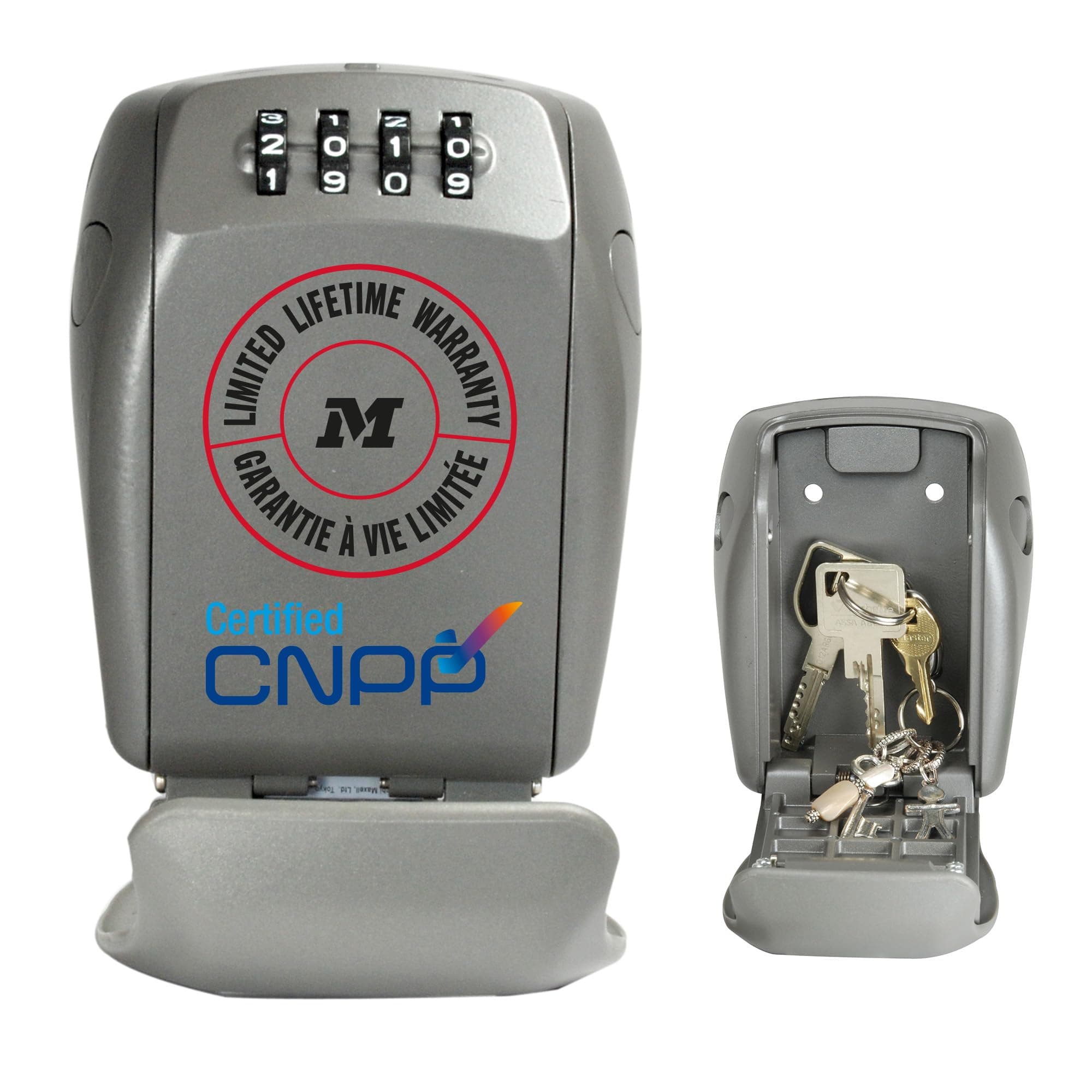 MASTER LOCK Certified Key Safe Wall Mounted, Medium 105 x 132 x 43 mm, Outdoor Key Lock Box, Mounting Kit, for Home Office Industries Vehicles