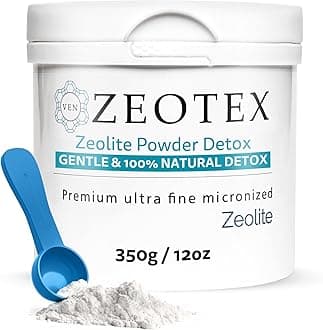 Zeolite Powder - 350g - 1µm Premium Ultra Fine Zeolite 95% Clinoptilolite Powder - Activated & Energized | Full Body Detox Cleanse |