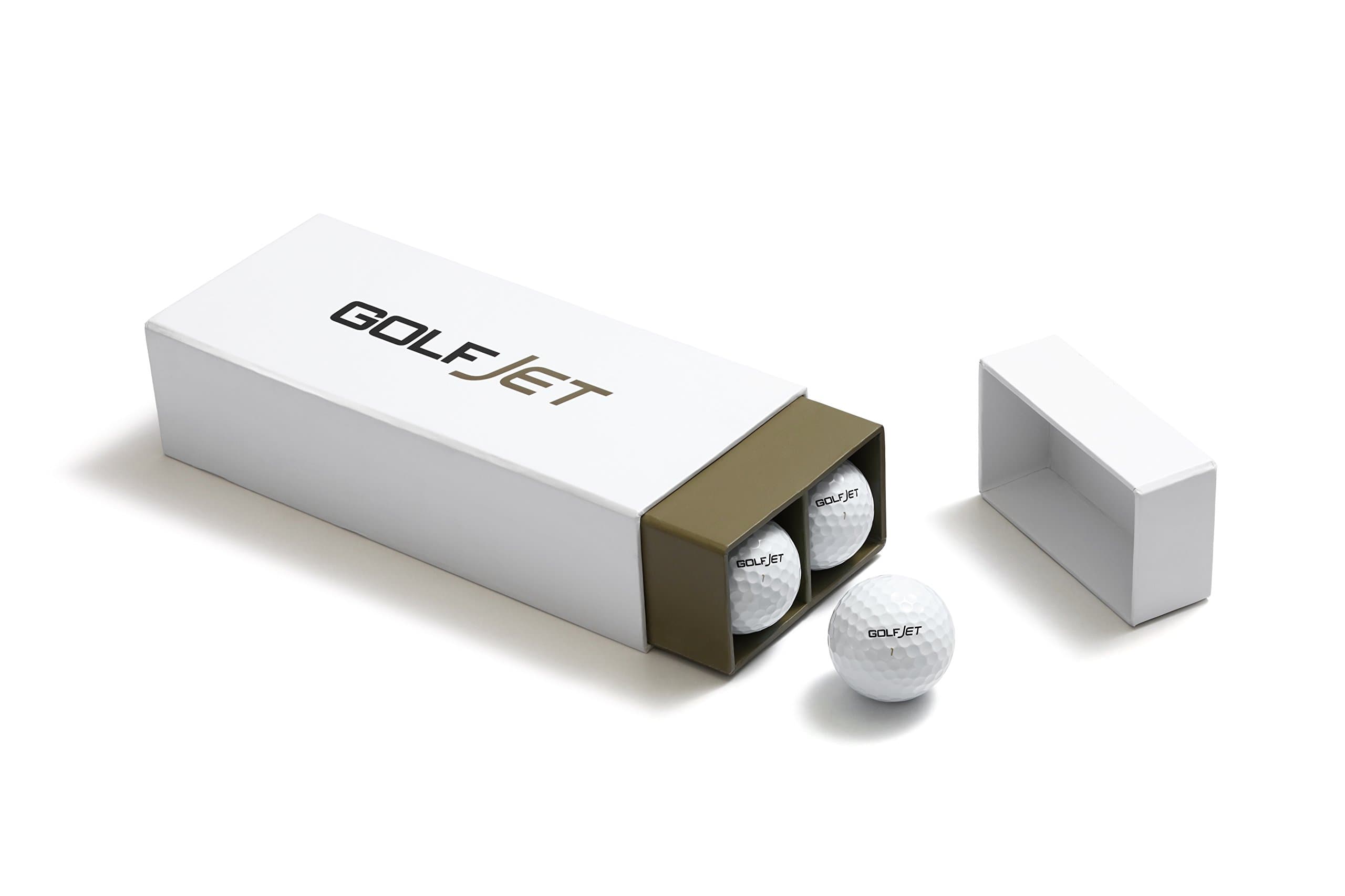 GOLFJET JET3 Pack | 12 x Premium JET3 Golf Balls. 3-Layer Power Core, SuperSoft 338 Dimple Hex Aero Urethane Cover. Longer Flatter Drives, More Game Spin, Optimum Feel For Ultimate Control.