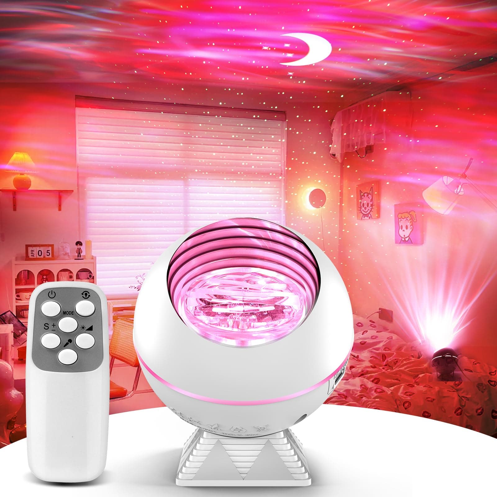 Aurora Projector Laser Star Projector Night Light Projector for Bedroom, BL-XK04