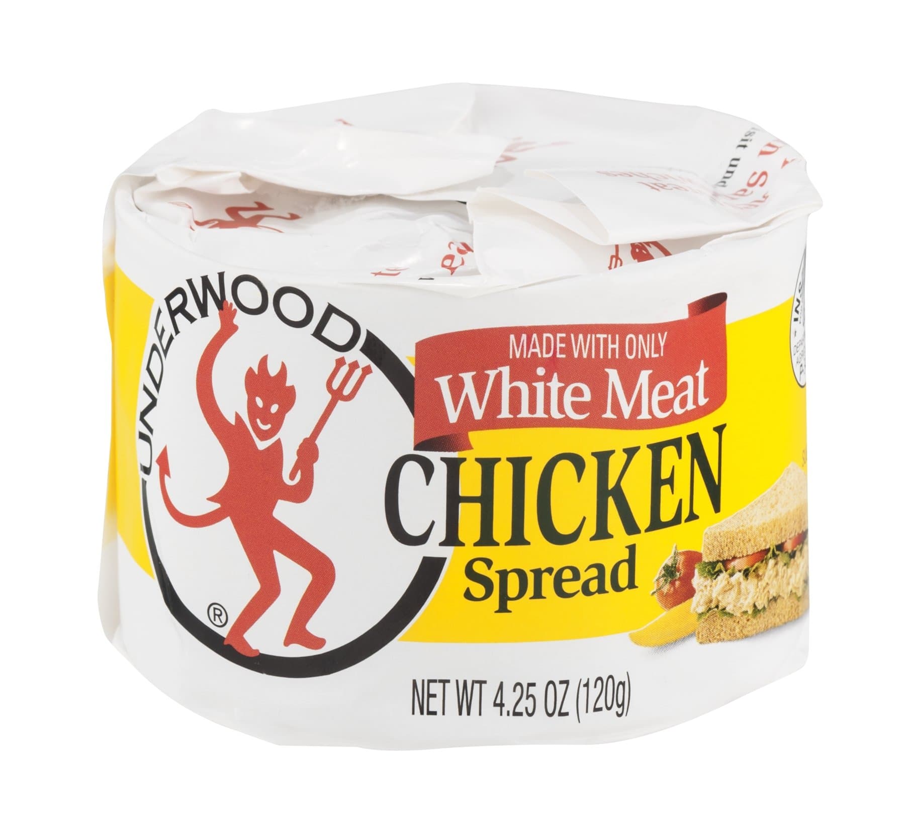 Underwood, White Meat Chicken Spread, 4.25oz Container (Pack of 4)
