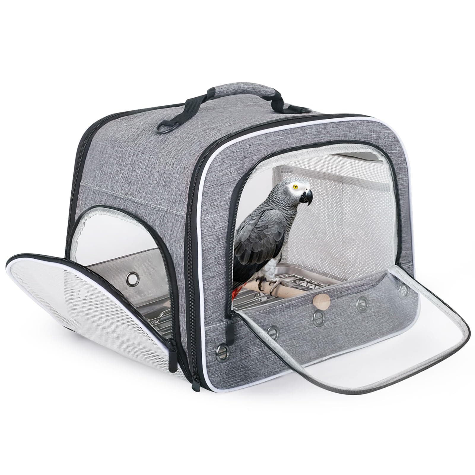 Large Bird Carrier - Grey