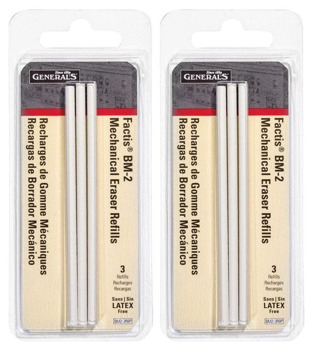 Factis Pen Style Mechanical Eraser Refills 3/Pkg-