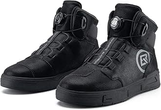 ROCKBROS Motorcycle Shoes for Men Reinforced Leather Motorcycle Riding Shoes Anti-Slip Breathable Motorcycle Riding Boots Motorcycle Protective Footwear