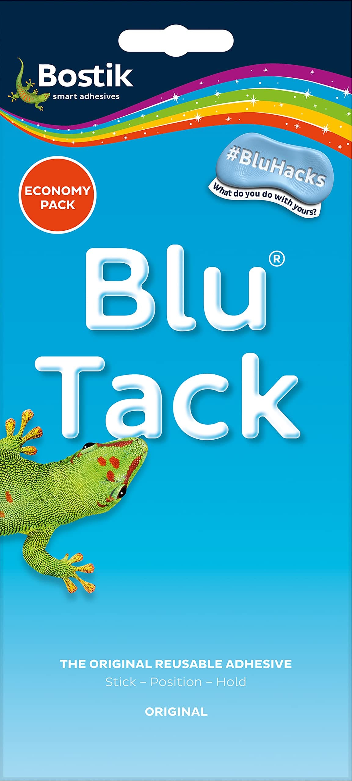 Blu Tack, Multipurpose Reusable Adhesive, Clean, Safe & Easy to Use, Non-Toxic,putty adhesive, Economy Size 110g