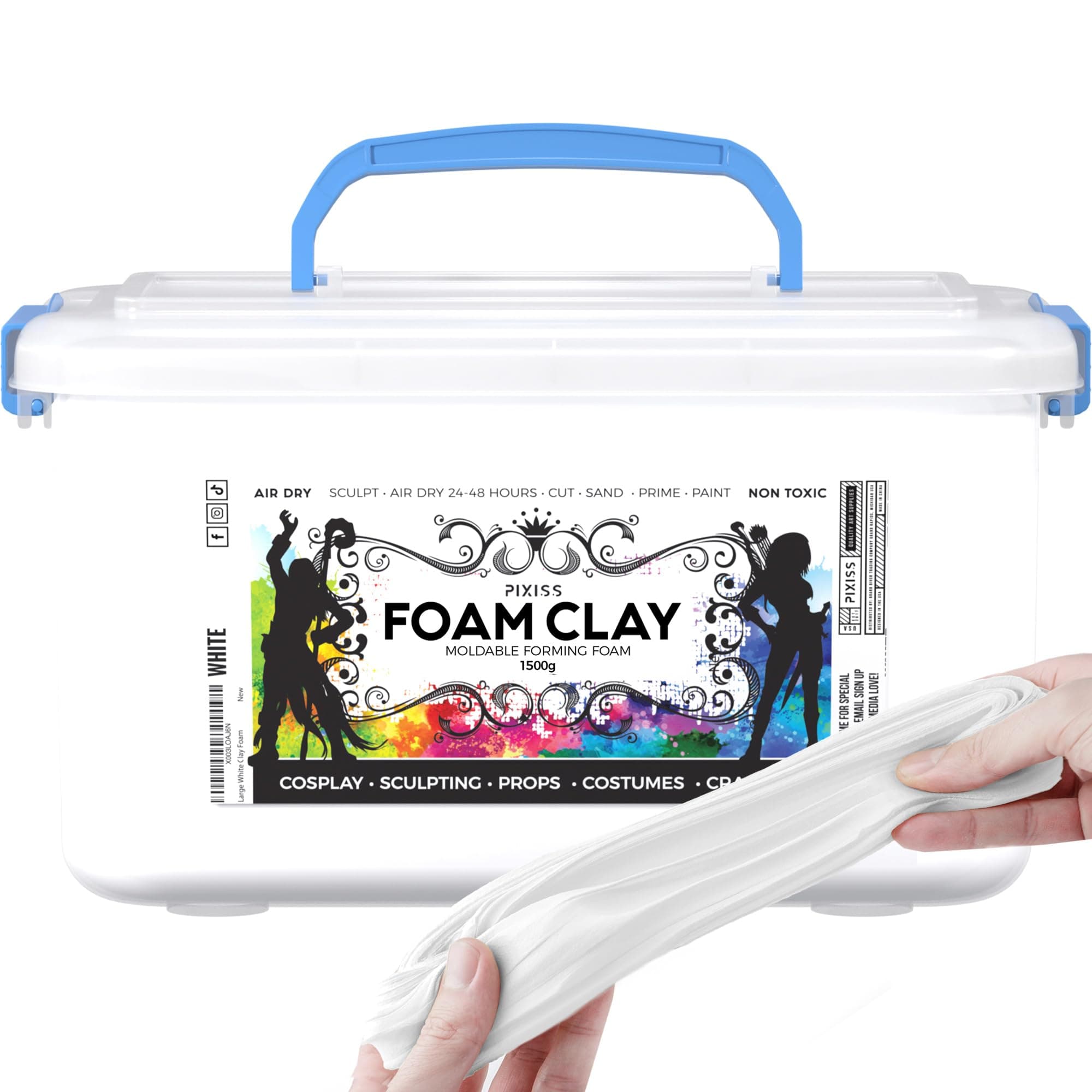 Pixiss Foam Clay (1500g, White)