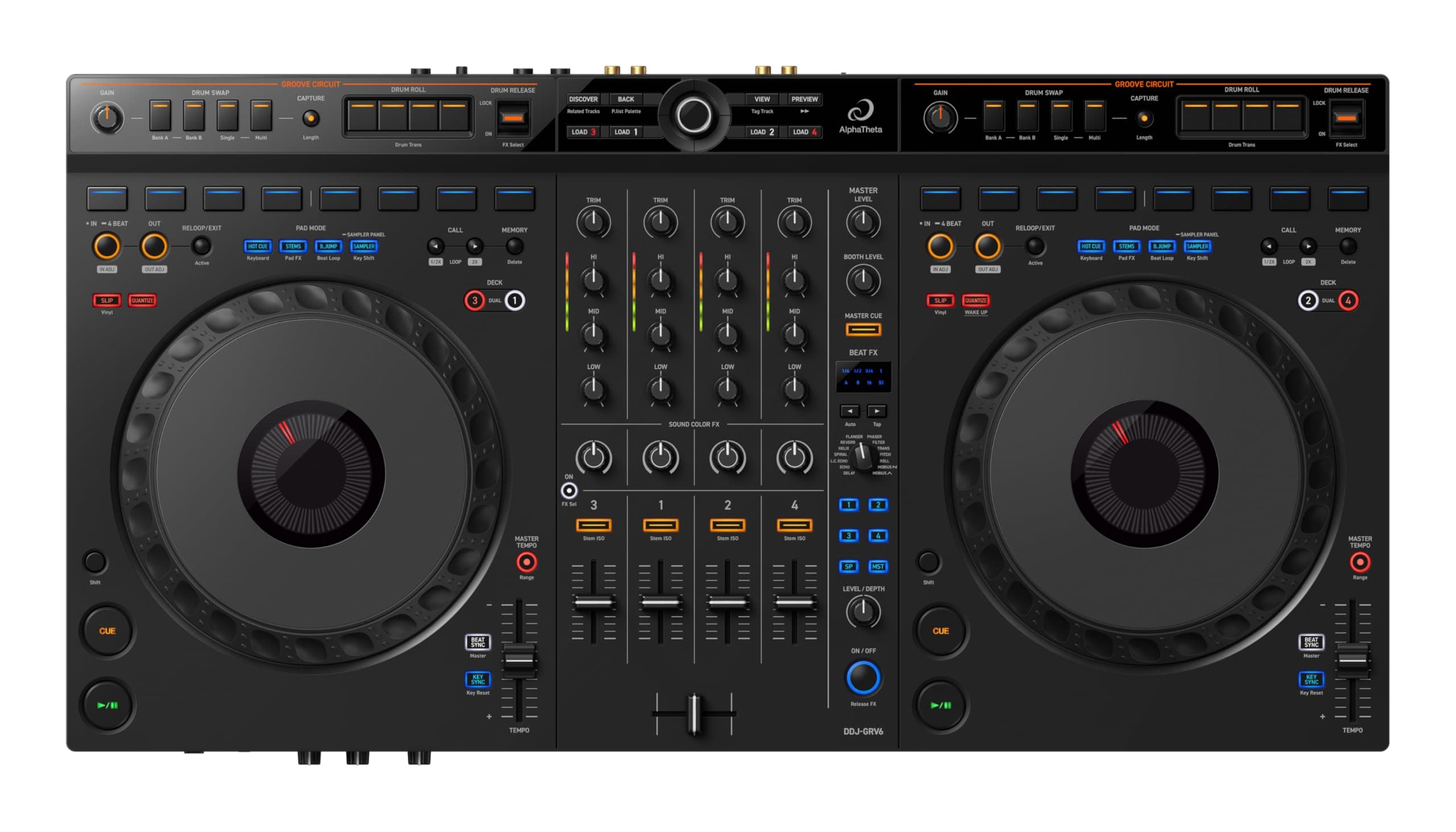 DDJ-GRV6 4-channel DJ Controller with Groove Circuit