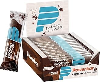 Powerbar - Protein Plus - Low Sugar - Chocolate Brownie - 16x35g - High Protein Low Sugar Bars - Palm Oil Free