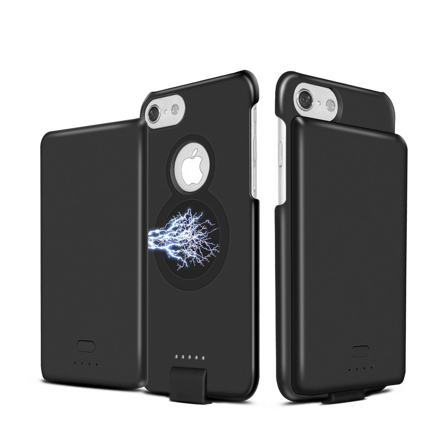 Battery Charger Case for iPhone 8/7/6S/6,4000 mAh Wireless Fast Charger Case Portable Protective Charging Case with Removable Magnetic Back Clip Power Bank for Apple iPhone 8/7/6S/6 (4.7-Inch)