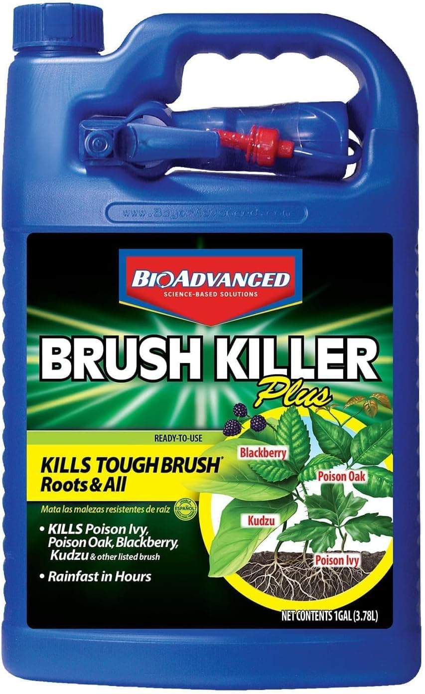 Brush Killer Plus, Weed Killer Spray, Ready-to-Use, 1 Gallon, Kills Tough Brush Roots & Poison Ivy