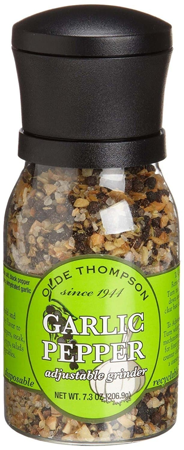 Olde Thompson Adjustable Grinder, Garlic Pepper, 7.3 oz