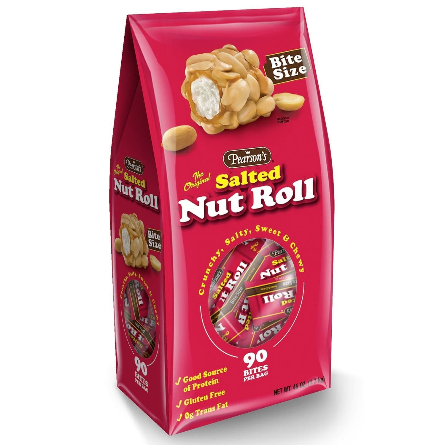 Pearson's Salted Nut Roll, Bite Size - 90 Count