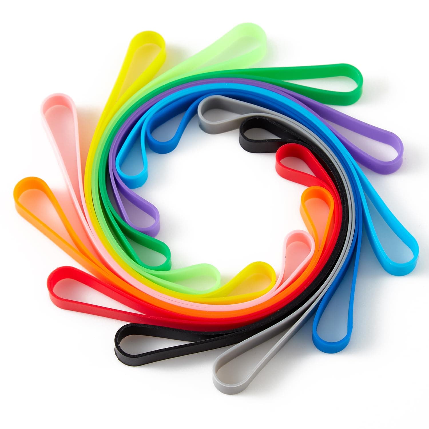 12 PCS Silicone Rubber Bands Planner Elastic Bands Elastic Rubber Wrapping Bands for Books, Art, Cooking, Wrapping, Exercise, Bag (5.5 Inch)