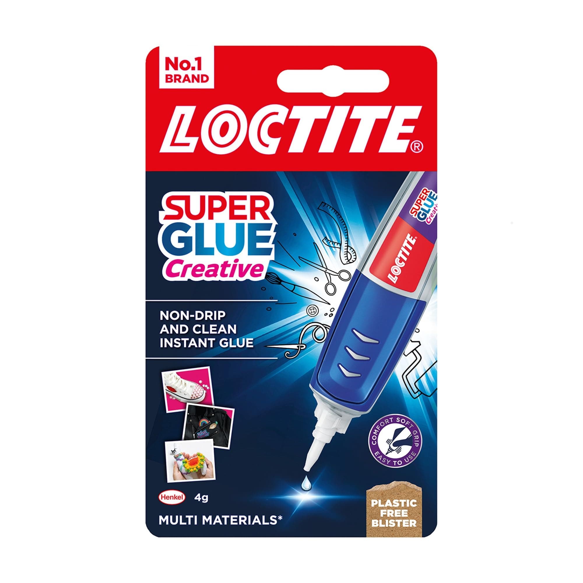 Super Glue Creative Pen, For Precise Application on Multiple Materials, Adhesive Gel Dries Clear for Invisible Repairs, Clear Glue for Vertical Surfaces, 1 x 4 g