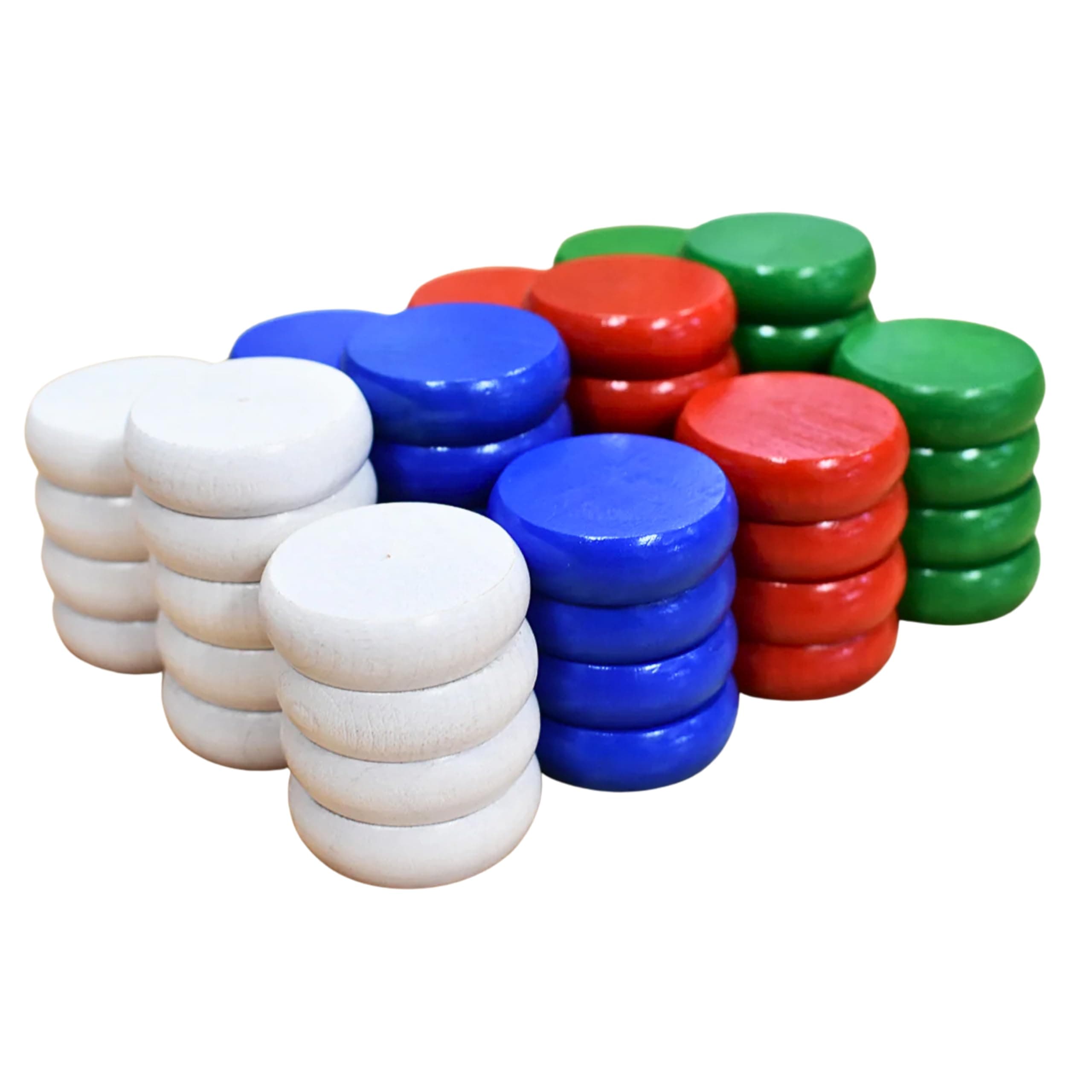 4 Player Crokinole Disc Party Pack (52 Large Discs - 1 1/4 Inch Diameter (3.2cm))