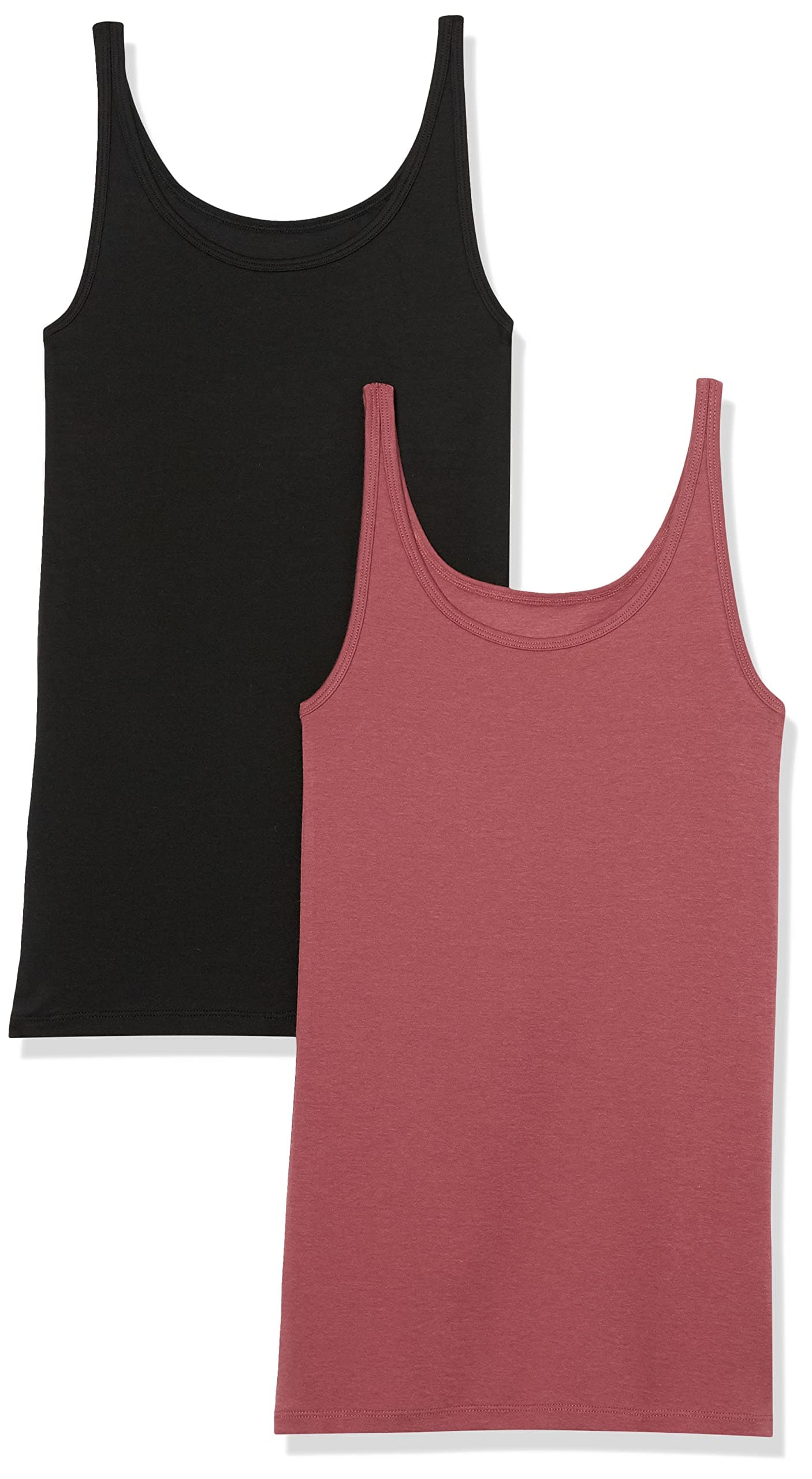 Amazon EssentialsWomen's Slim-Fit Thin Strap Tank Top, Pack of 2OEKO-TEX STANDARD 100