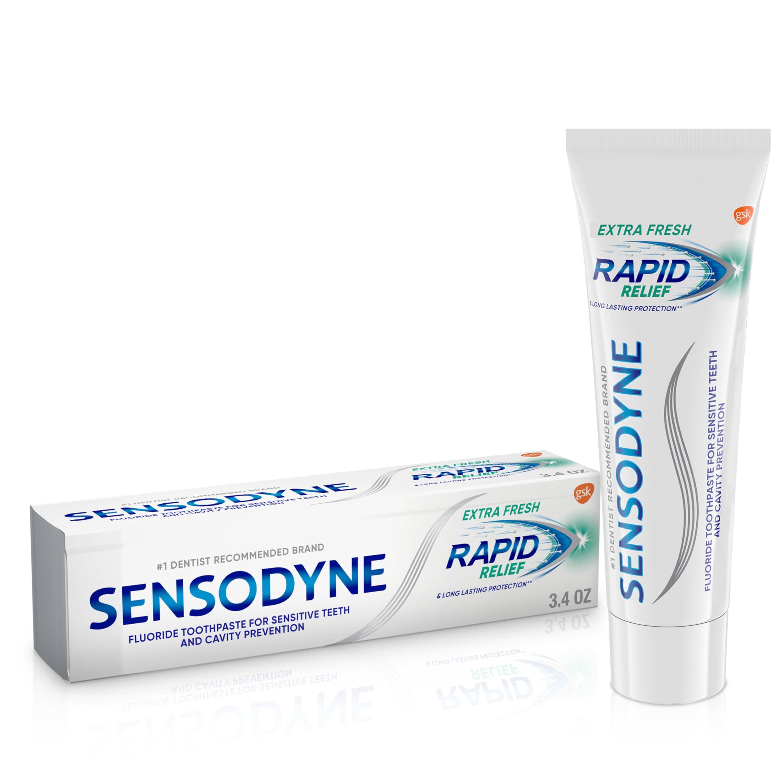 Rapid Relief Sensitive Toothpaste, Cavity Prevention and Sensitive Teeth Treatment - 3.4 Ounces