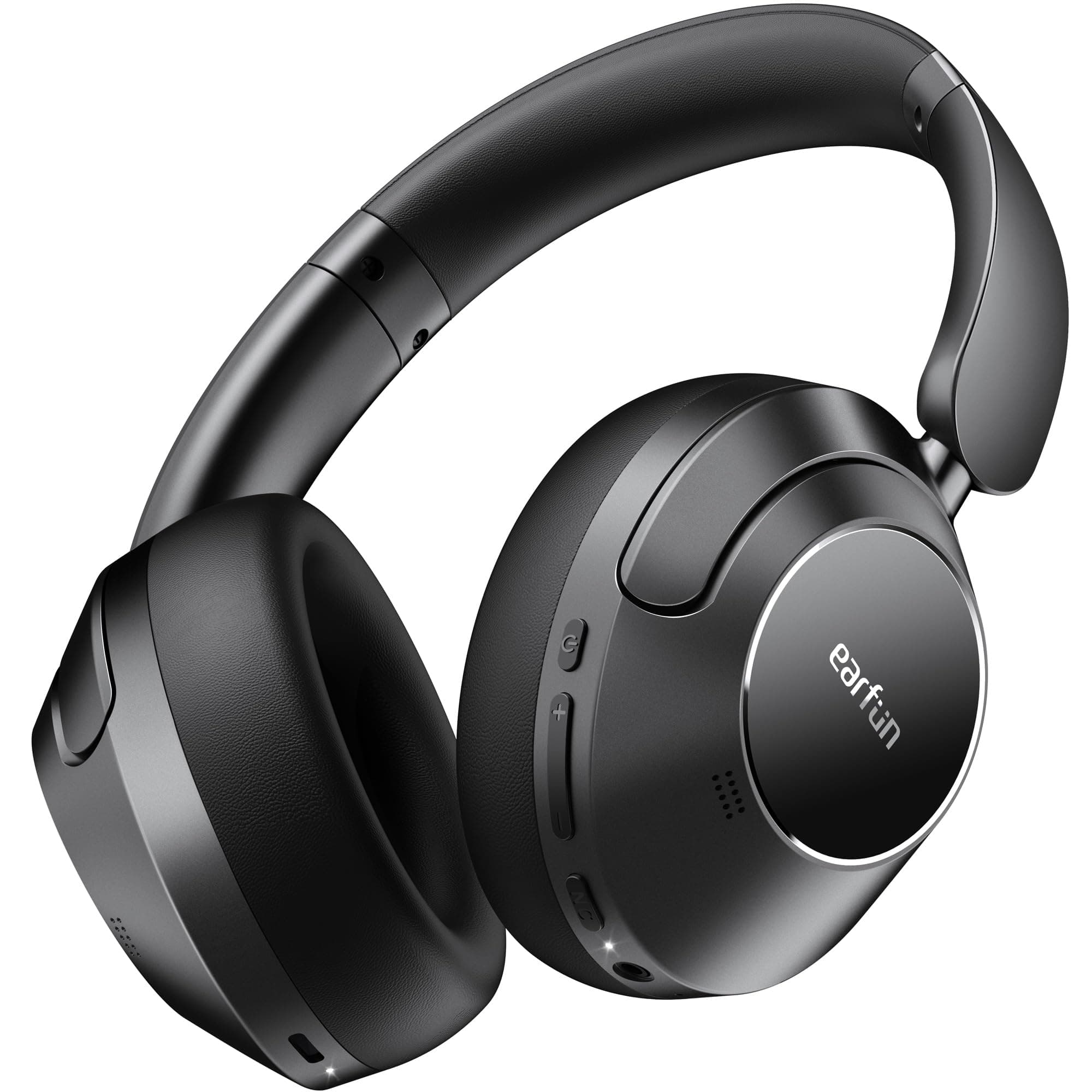 Wave Pro Active Noise Canceling Headphones, Wireless Over Ear Bluetooth Headphones, LDAC Hi-Res Sound, 5 Mics AI Clear Call, 80H Playtime, Multipoint Connection, Custom EQ, Silver Black