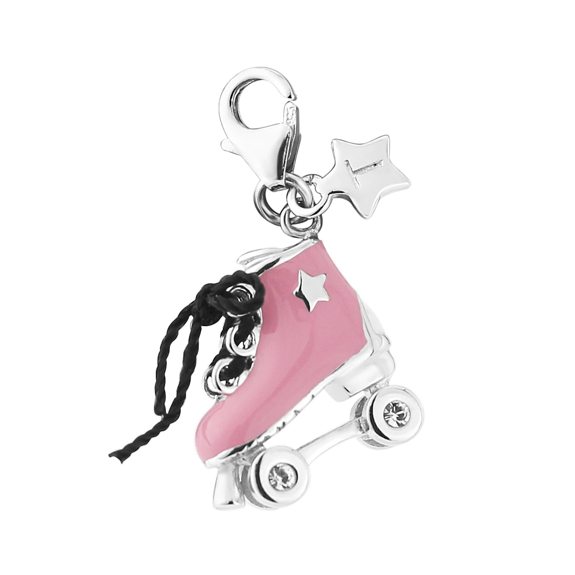 Sterling silver Clip on Tingle Roller Skate Boot Charm SCH287