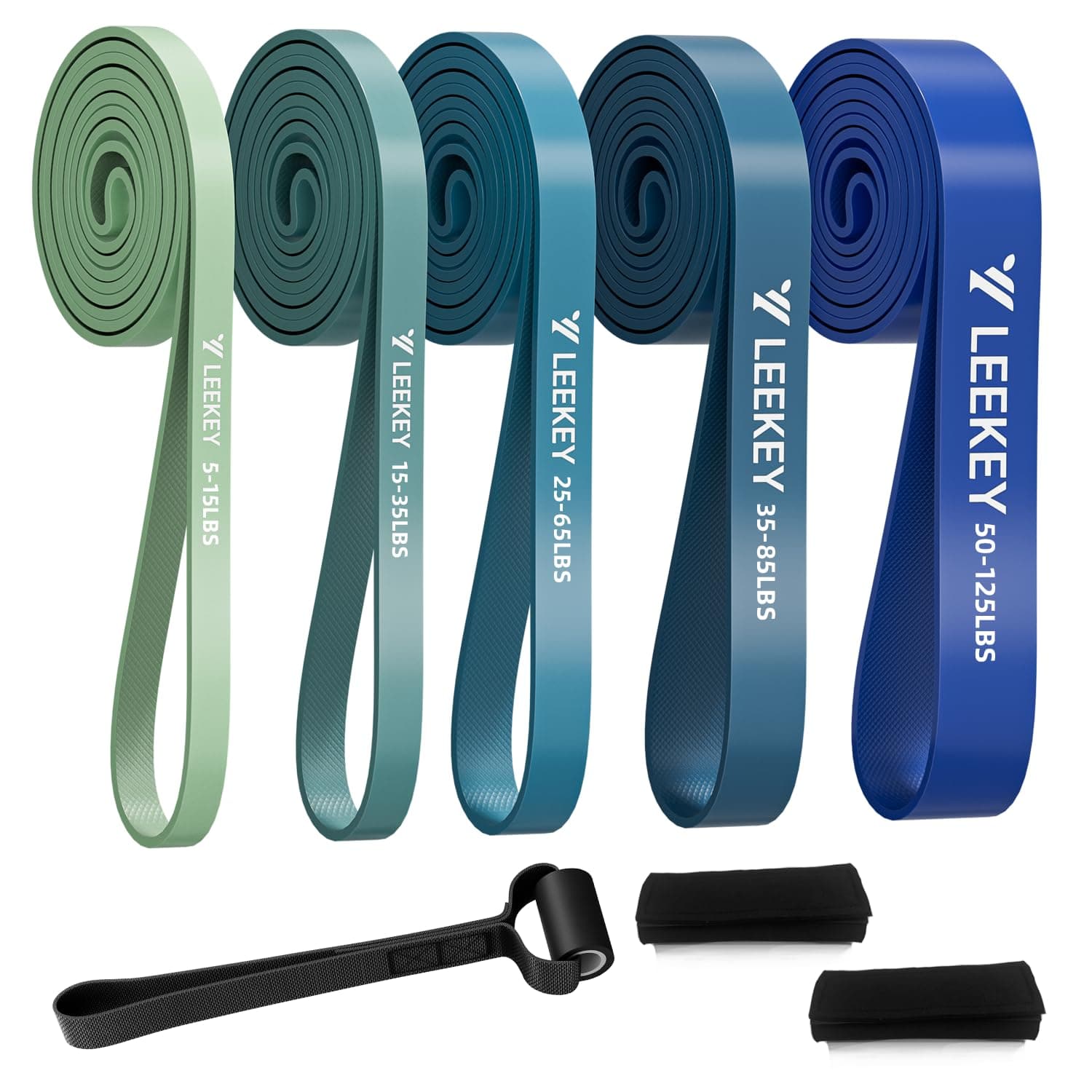 LEEKEY Resistance Bands for Working Out, Exercise Bands with Door Anchor,Pull Up Assistance Bands for Men and Women- Strength Bands for Fitness Training, Physical Therapy,Home Workouts