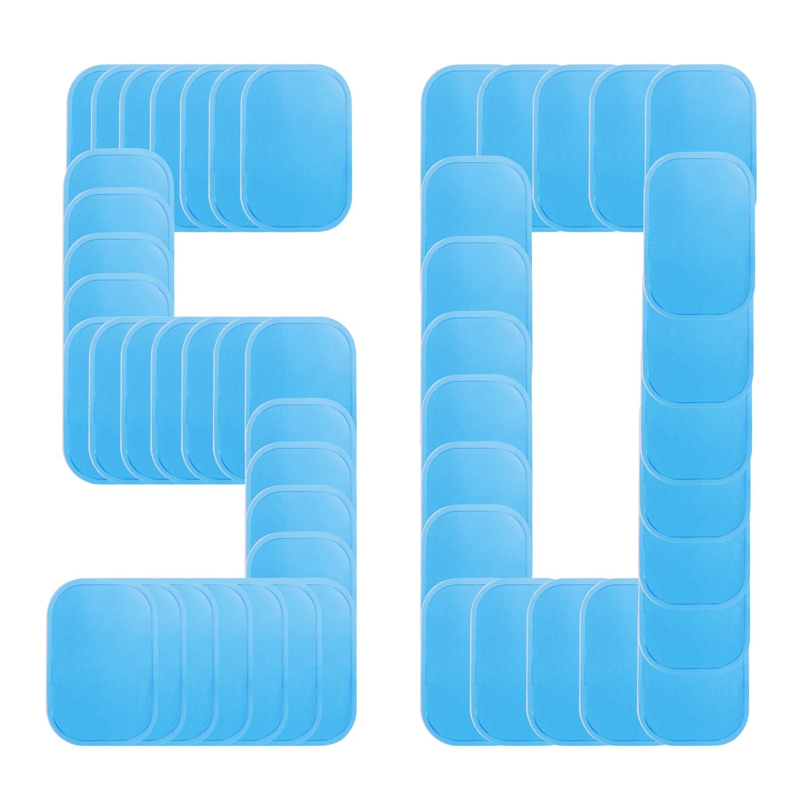 50 Pcs/25 Pack Gel Pads for Abs Stimulator Ab Trainer Replacement Gel Sheet for EMS AB Stimulator Gel Pads for All Abdominal Belts Muscle Trainer ABS Toner (Large 50)