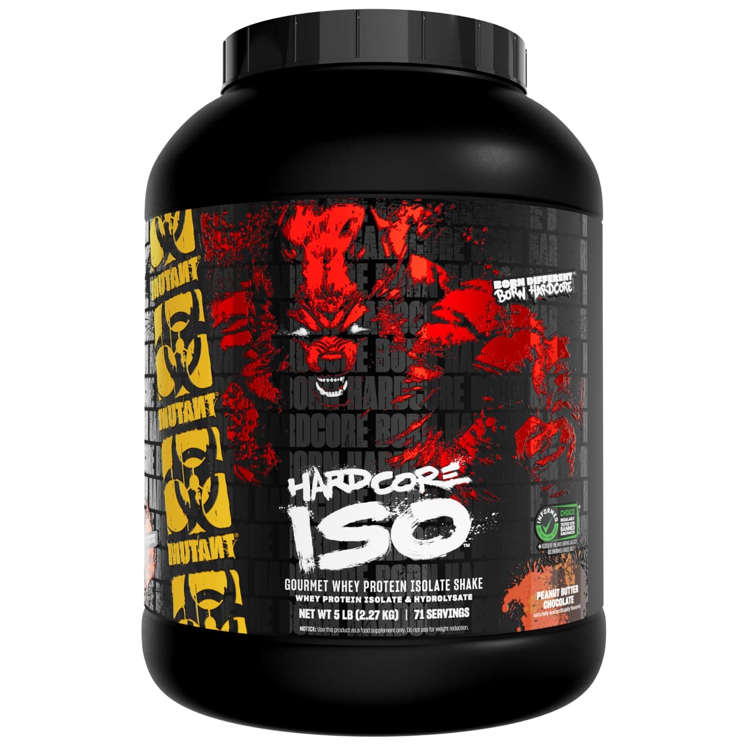 Harcode ISO Whey Protein Isolate Powder Acts Fast to Help Recover, Build Muscle, Bulk and Strength, 5 lb - Peanut Butter Chocolate