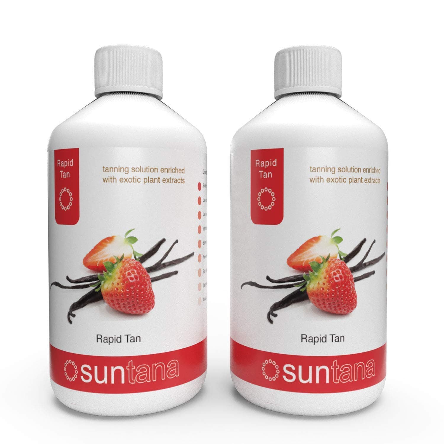 Strawberry & Vanilla Fragranced Rapid Fast Spray Tan Solution - 500ml (2 x 250ml)
