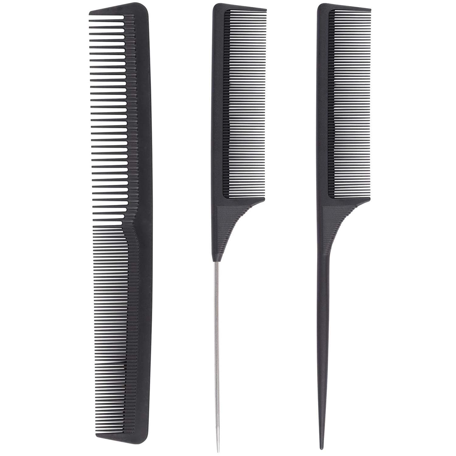 Rat Tail and Dressing Set Parting Combs - 3 Pieces