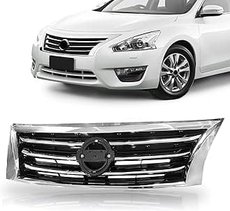 PartsFlow Front Bumper Grille Black With Chrome Trim Grill For 2013 2014 2015 Nissan Altima NI1200250