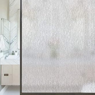 WPCTEV Window Film Non Adhesive Frosted Film Privacy Window Sticker Self Static Cling Vinly Glass Film Anti UV Decorative for Home Office Rain 17.7 Inch x 6.5 Feet