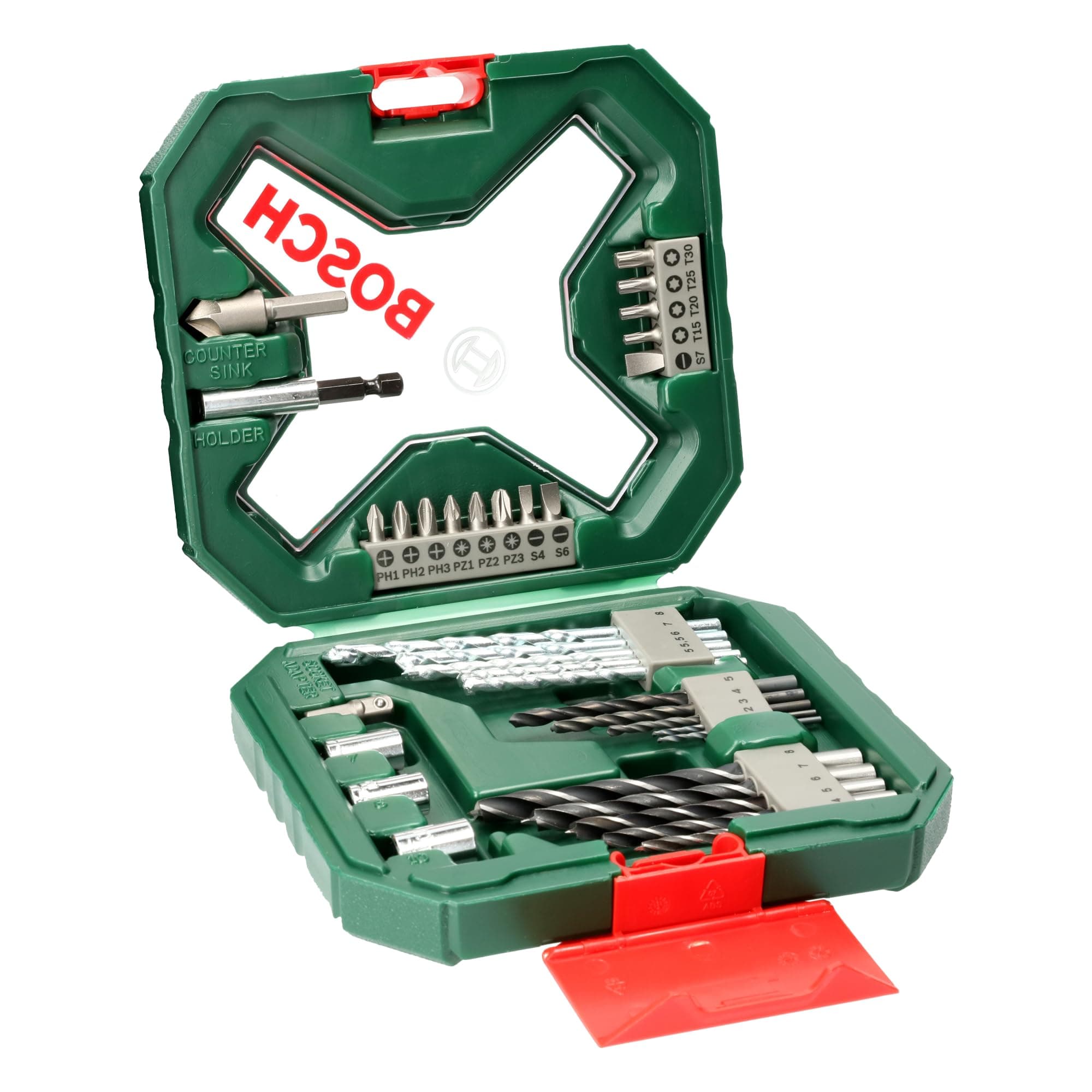 Bosch 34-piece X-Line Classic drill bit and screwdriver bit set, DIY with Bosch quality: Drilling and screwdriving made easy. | Model: 2607010608