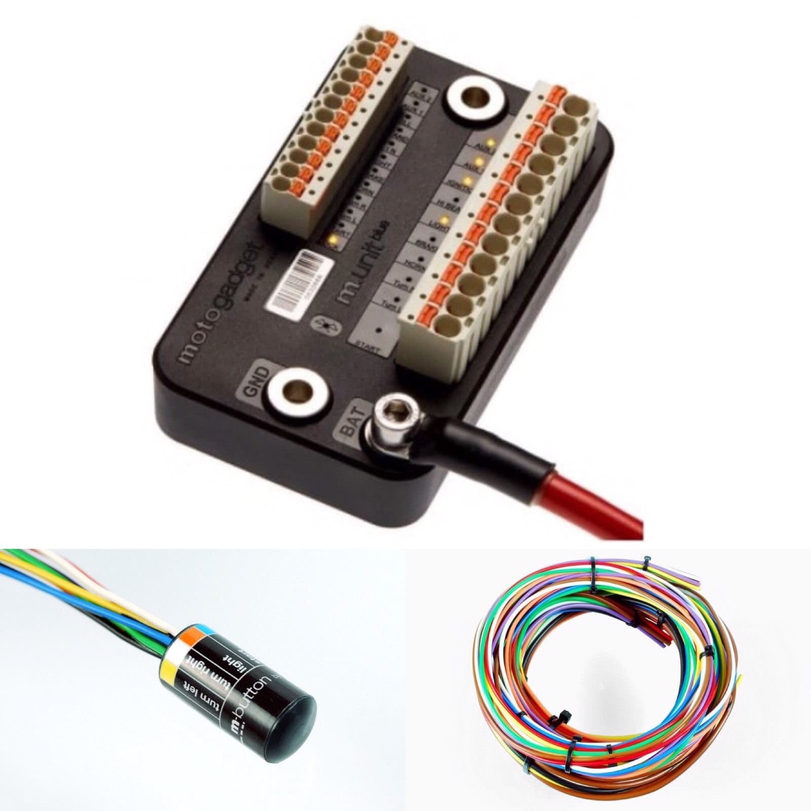 Motogadget MG4002040 - m-Unit Blue Digital Control unit Builders pack with M-button and Cable Kit