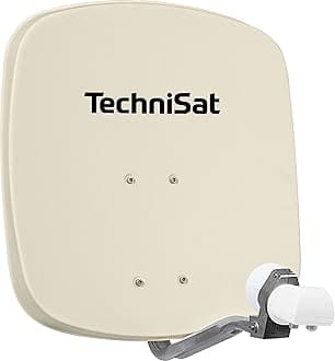 Technisat 1045/3882 DigiDish 45 Satellite Off Set Pipe Fitting Mirror with Wall Mount and Twin LNB with Beige
