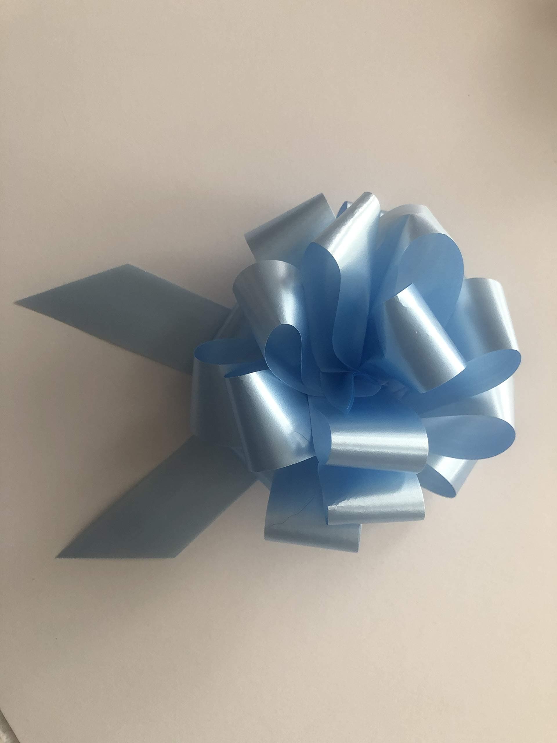 Large Baby Blue Pull Bow - Ideal As Gift Wrap, Florist, Wedding Bow