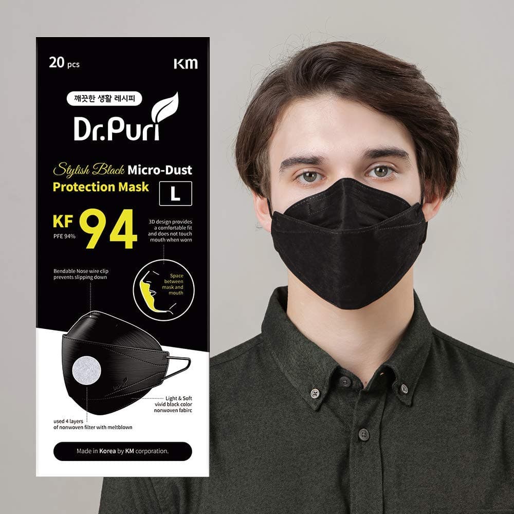 [20 Pack] Dr.Puri New Micro-Dust Protection Face Premium Mask (KF94)