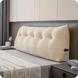 Large Bolster Triangular Headboard Wedge Backrest Positioning Support Bed Rest Reading Pillows Headboard Wedge Pillows for Day Bed Bunk Bed with Removable Cover