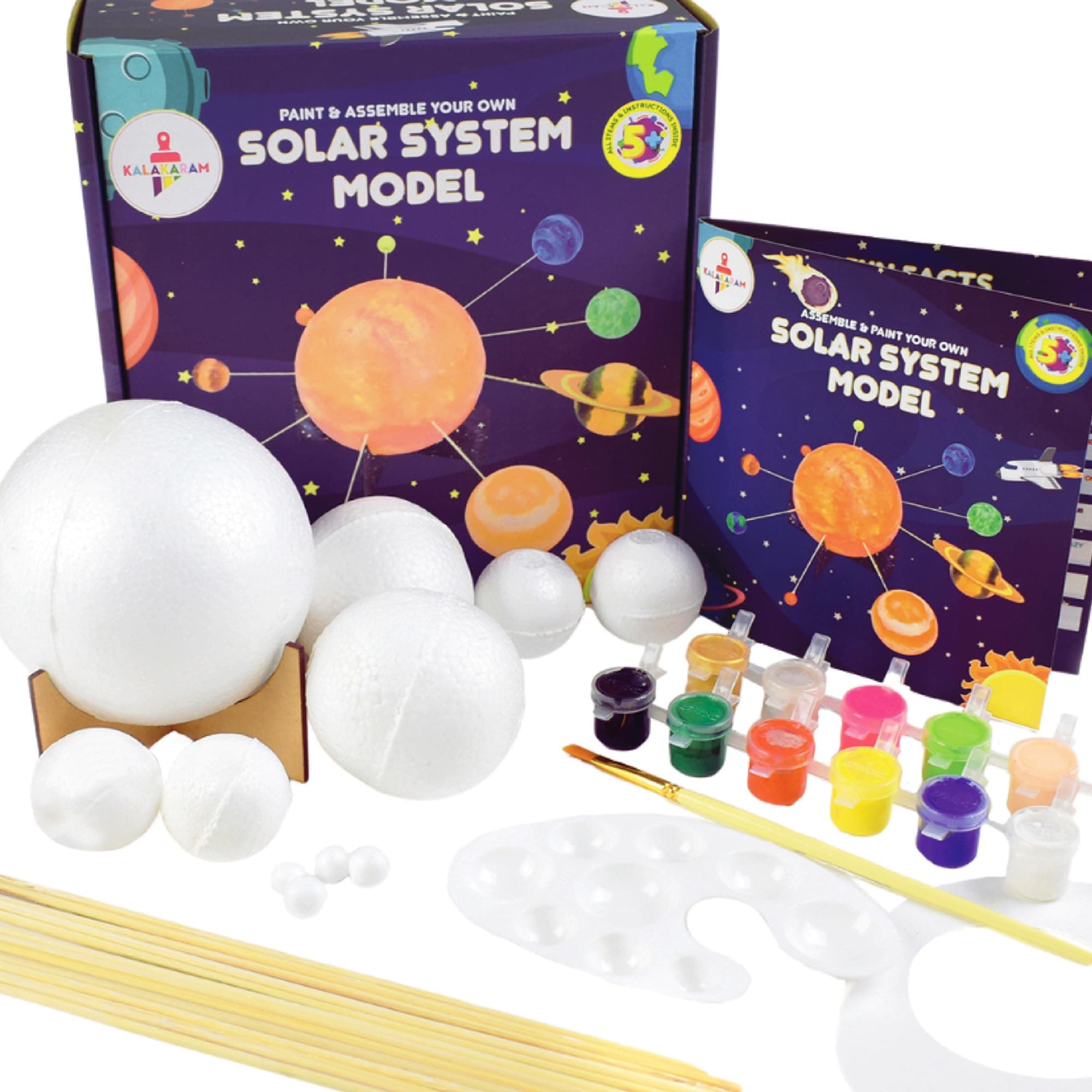 - DIY Solar System Model Kit for Kids | DIY Space Toy for Kids Ages 5+ | Paint & Assemble Solar System Set | STEM Educational Toy for Projects & Science Facts | Learning & Craft Activity Kit