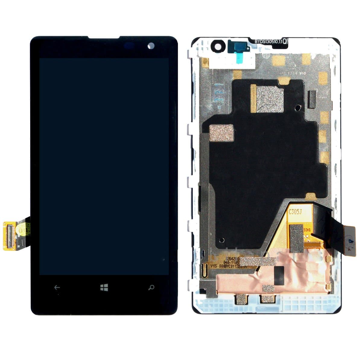 Digitizer Glass LCD Generic Black Full Assembly for Nokia 1020 With Frame
