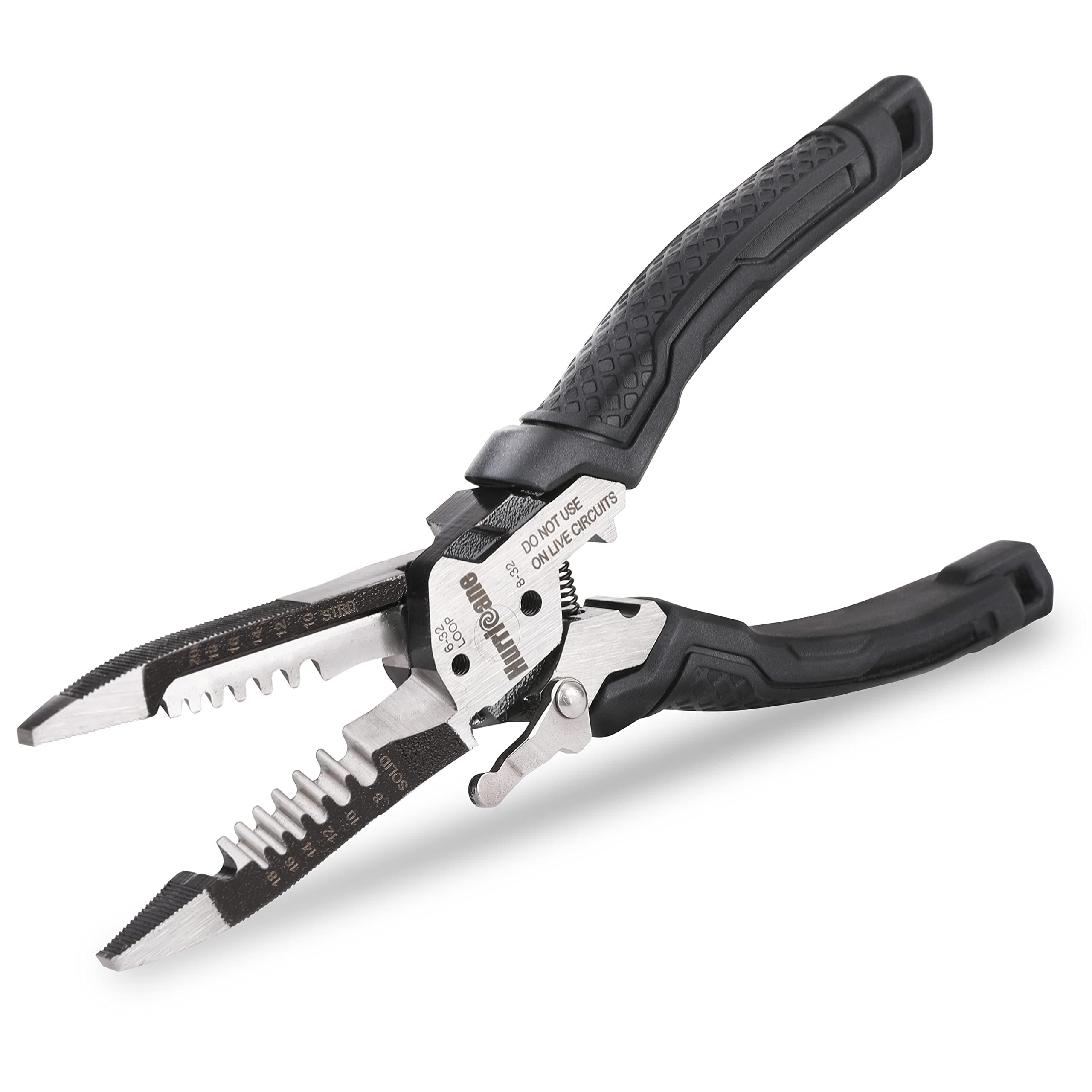 HURRICANE 6-in-1 Wire Stripper, Crimping Tool, Wire Cutter Stripping Tool, Multifunctional Electrical Pliers for Cable Stripper, Wire Crimper(8-18 AWG Solid, 10-20 AWG Stranded)