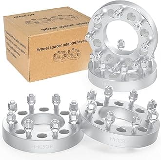 8x6.5 to 8x180 Wheel Spacers 1.5 inch (38mm) for 2001-2009 Chevy Silverado 1500 Suburban Express Avalanche GMC Sierra Savana Yukon 8x165.1 to 8x180 1.5inch Bore 117mm M14x1.5 Studs Wheel Adapter 4PCS