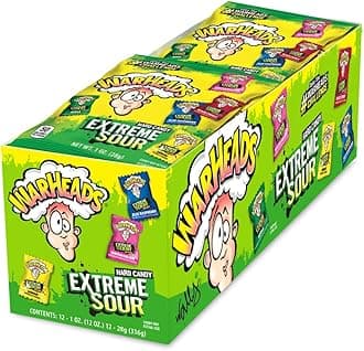 Mega Extreme Sour Hard Candy 1-Ounce Packs (Pack of 12)