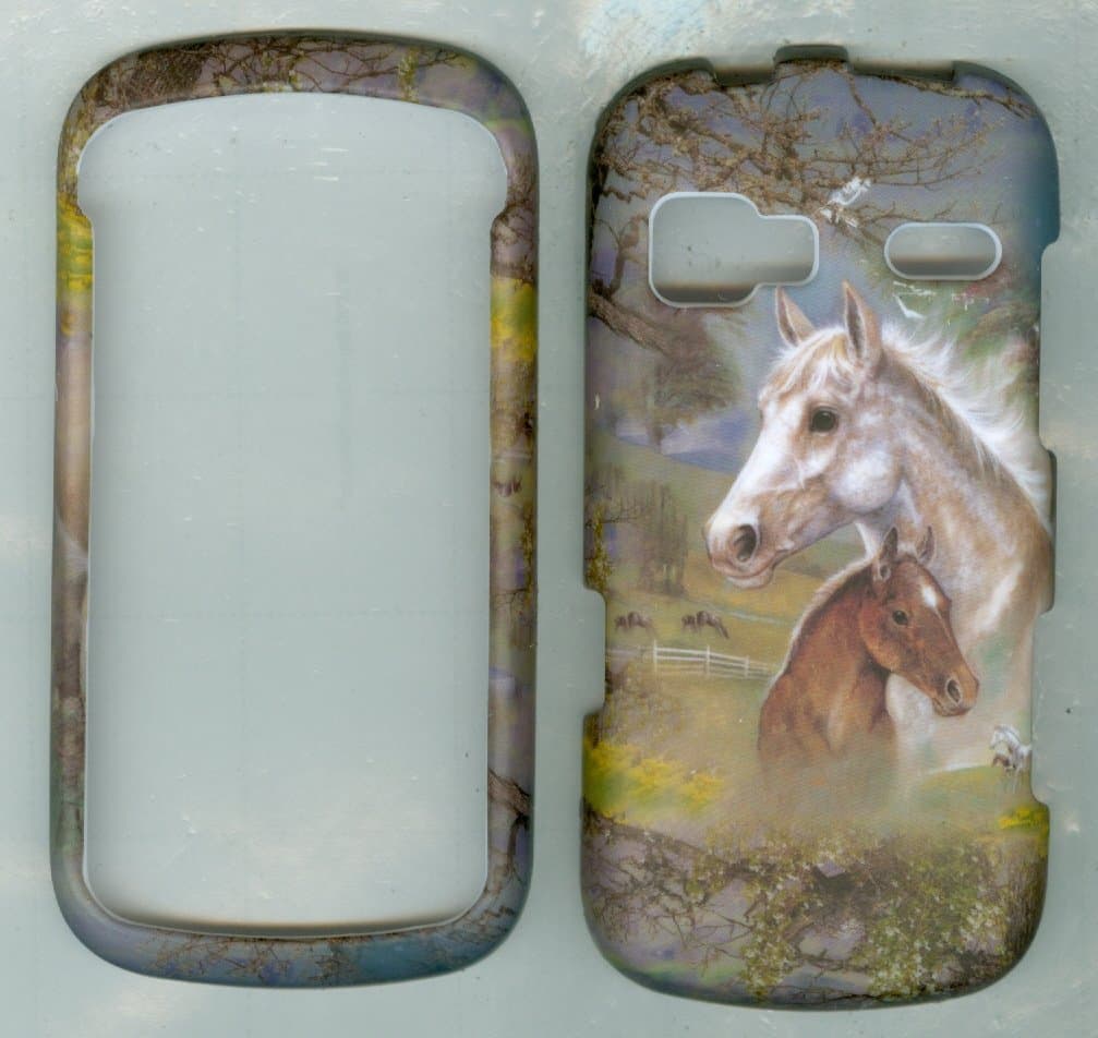 Two Horses Faceplate Hard Case Phone Protector for Lg Converse An272 Freedom