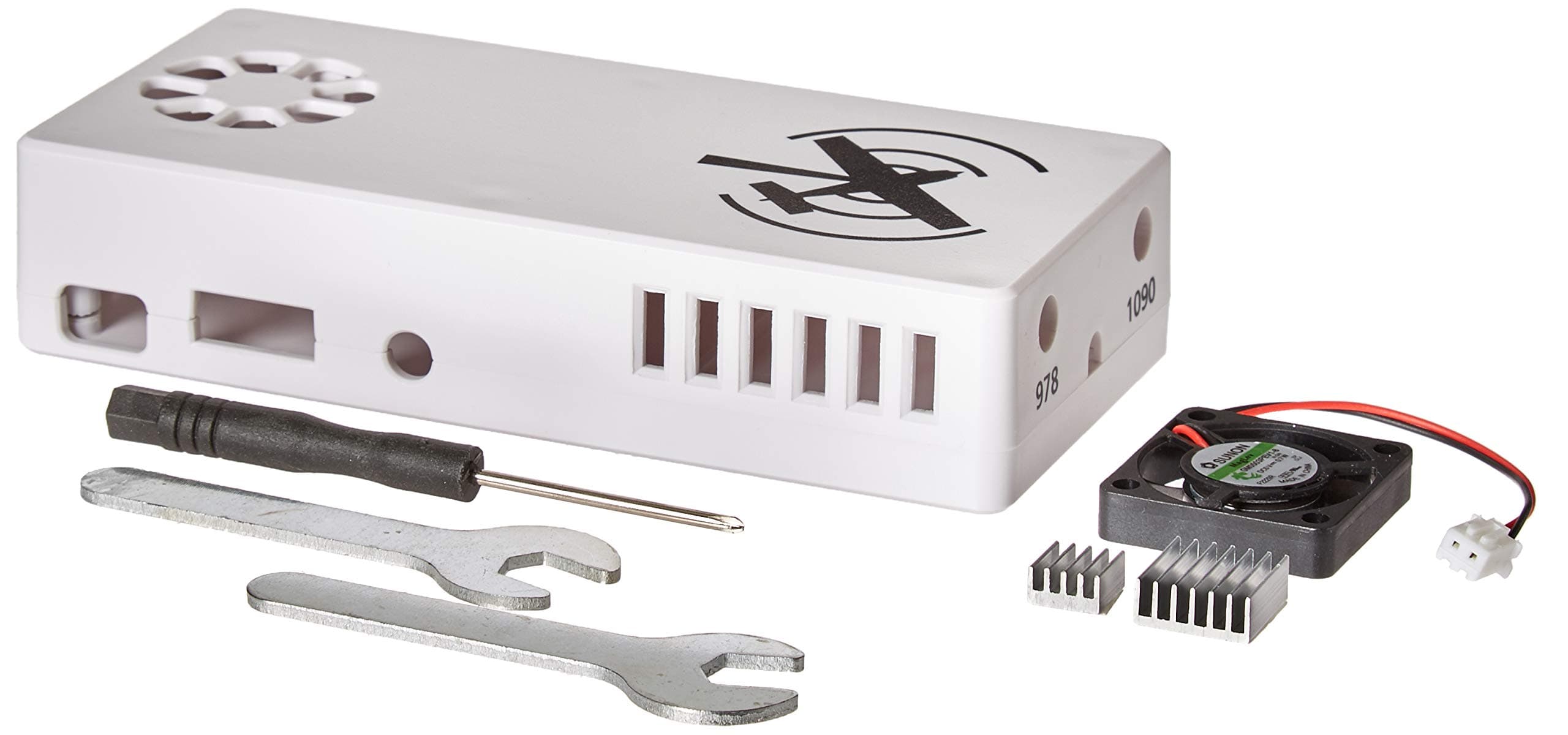 White ABS Case with 3 CFM Fan, Fits Stratux AHRS, Raspberry Pi 2/3, Nano SDRs & GPS, 5.5" x 5.5" x 5.5"