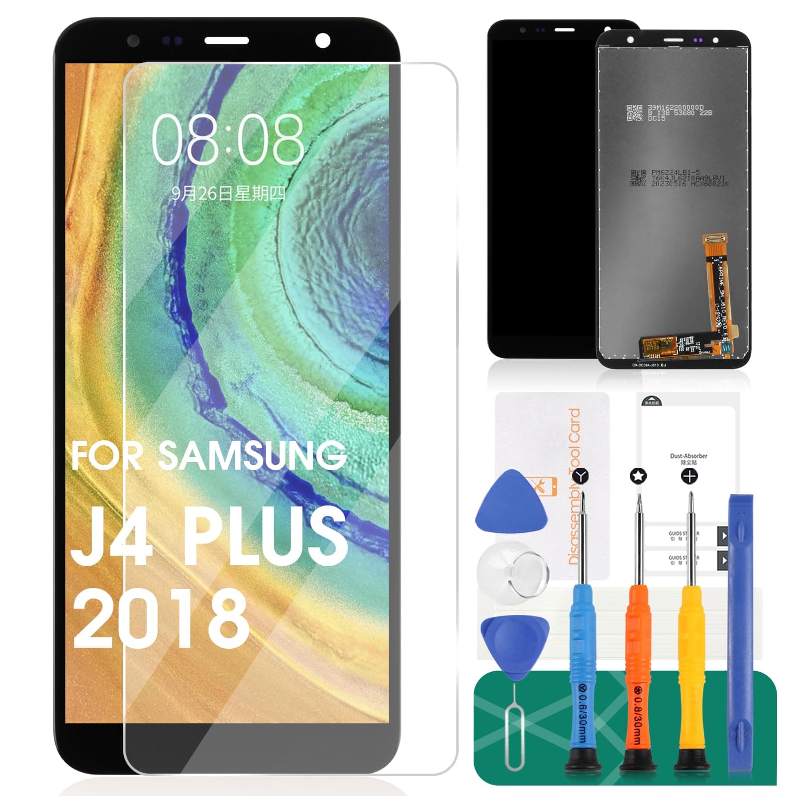 Screen Replacement for Samsung Galaxy J4+ J4 Plus 2018 -J415 J415 J415F-DS J415F TFT LCD Display Touch Digitizer Panel Full Assembly (not Include Screen Protectors) Black…