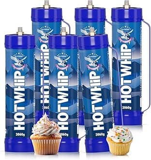Whipped Cream Charger 3000g 4.5L Food Grade 99.99% Purity Premium Cream Cartridge Nitrous Oxide Tank(6 Cylinders)