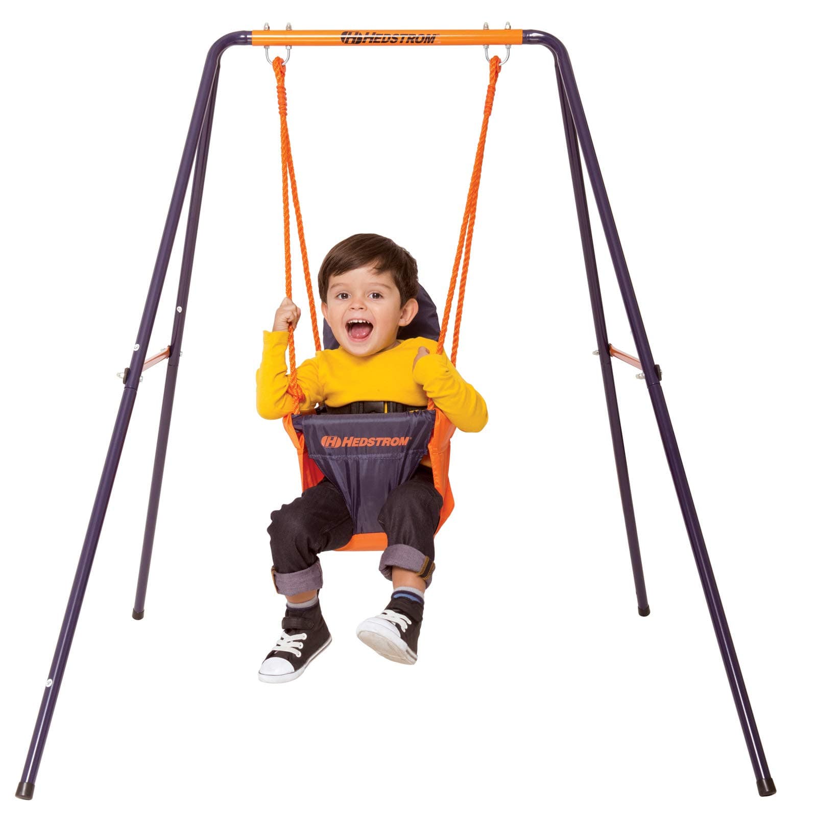 Toddlers Hedstrom Portable Swing Easy Clean Fabric Infant Support Back Seat + Robust Powder Coated Childrens Indoor & Outdoor Play by MV Toys